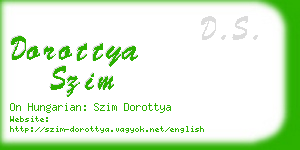 dorottya szim business card